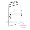 Drzwi z zamkiem do lady LK7 i LK8 limba, limba czekoladowa